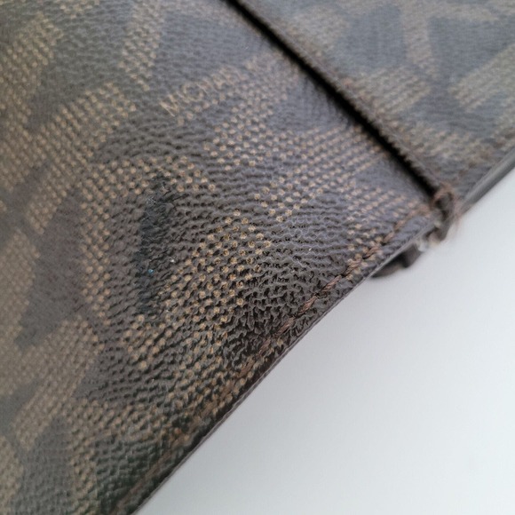 MICHAEL KORS MK Fulton Gusset Carryall Brown Saffiano Leather Envelope Wallet - Picture 11 of 14